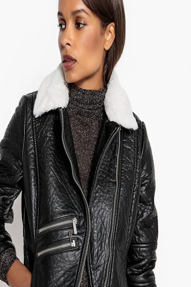 Womens genuine lambskin leather motorcycle slim fit designer ladies biker jacket-c333