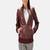 Womens genuine lambskin red leather motorcycle slim fit designer ladies biker jacket-c135