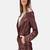 Womens genuine lambskin brown leather motorcycle slim fit designer ladies biker jacket-ccl-w339
