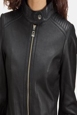 women's black lambskin leather biker jacket classic moto zip style exclusive special 1
