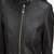 Womens genuine lambskin black leather motorcycle slim fit designer ladies biker jacket-c343