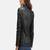 Womens genuine lambskin black leather motorcycle slim fit designer ladies biker jacket-c343