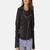 Womens genuine lambskin black leather motorcycle slim fit designer ladies biker jacket-cl-w345
