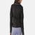 Womens genuine lambskin black leather motorcycle slim fit designer ladies biker jacket-cl-w345