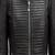 Womens genuine lambskin black leather motorcycle slim fit designer ladies biker jacket-cl-w348