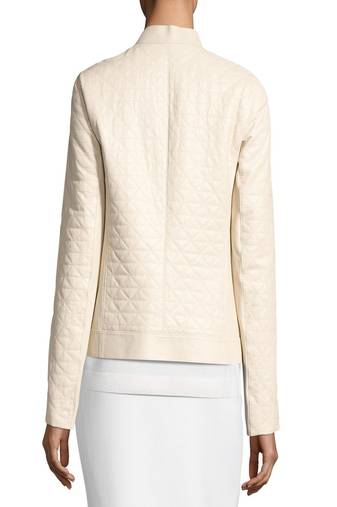 women's cream lambskin leather biker jacket classic moto zip style exclusive