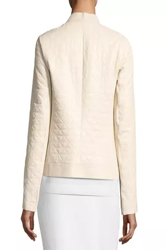 Womens genuine lambskin cream leather motorcycle slim fit designer ladies biker jacket-cl-w349
