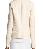 women's cream lambskin leather biker jacket classic moto zip style exclusive