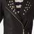 Womens genuine lambskin black leather motorcycle slim fit designer ladies biker jacket-cl-w351