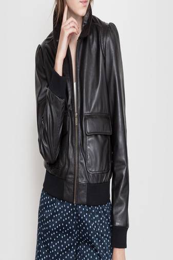 women's black lambskin leather biker jacket classic moto zip style exclusive fine