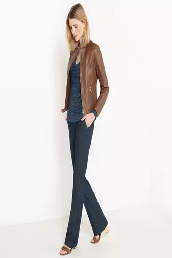 women's black lambskin leather biker jacket classic moto zip style exclusive pro
