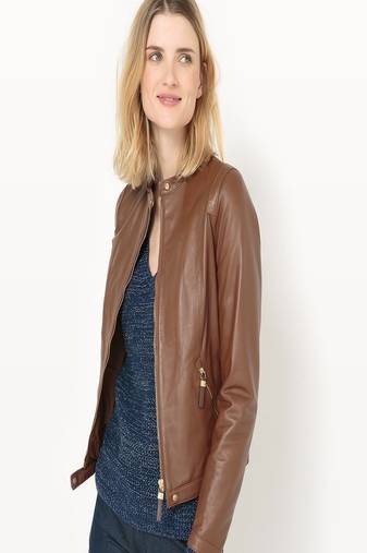 women's black lambskin leather biker jacket classic moto zip style exclusive pro