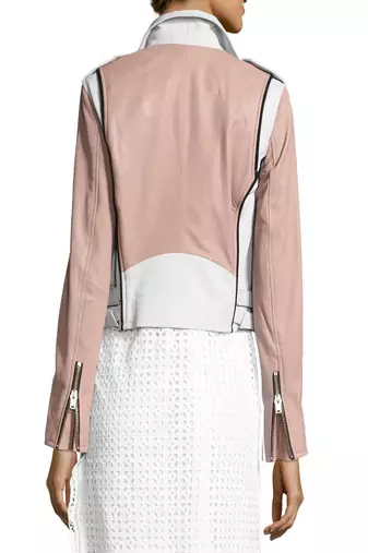 women's genuine lambskin leather biker jacket classic moto zip style modern modern