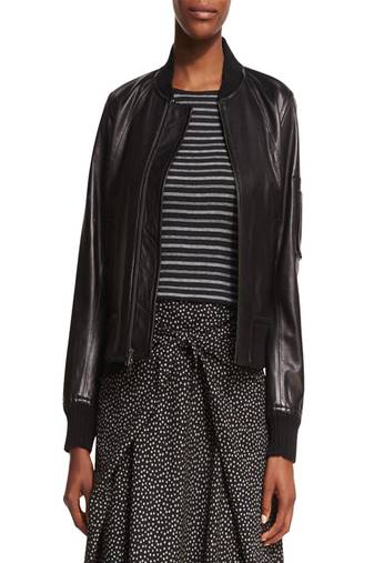 Womens genuine lambskin black leather motorcycle slim fit designer ladies biker jacket-cl-w359