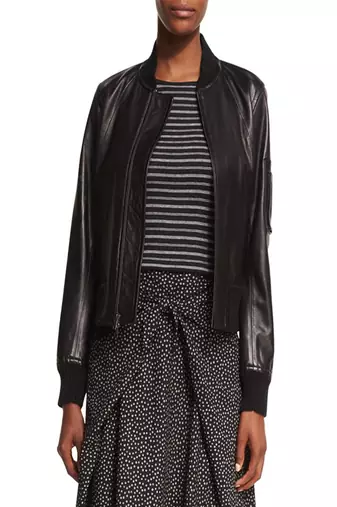 Womens genuine lambskin black leather motorcycle slim fit designer ladies biker jacket-cl-w359
