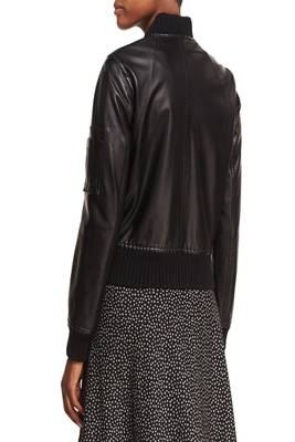 women's black lambskin leather biker jacket classic moto zip style exclusive featured 2