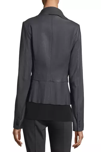 women's black lambskin leather biker jacket classic moto zip style modern premium