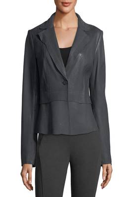 women's black lambskin leather biker jacket classic moto zip style modern premium 4