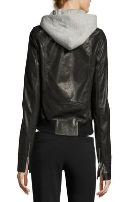 women's black lambskin leather biker jacket classic moto zip style modern exclusive 2