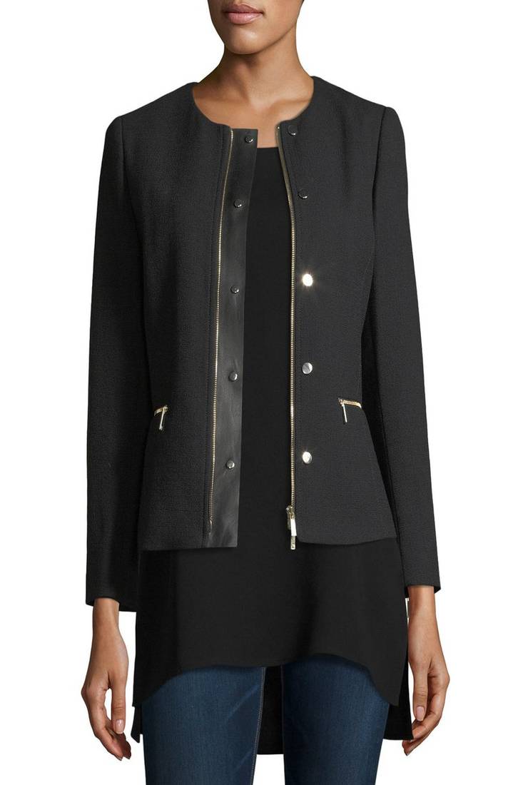 Womens genuine lambskin black leather motorcycle slim fit designer ladies biker jacket-cl-w362