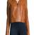 Womens genuine lambskin brown leather motorcycle slim fit designer ladies biker jacket-cl-w364