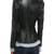Womens genuine lambskin black leather motorcycle slim fit designer ladies biker jacket-cl-w366