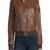 Womens genuine lambskin brown leather motorcycle slim fit designer ladies biker jacket-cl-w374