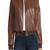Womens genuine lambskin brown leather motorcycle slim fit designer ladies biker jacket-cl-w374