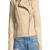 Womens genuine lambskin cream leather motorcycle slim fit designer ladies biker jacket-cl-w378