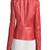 Womens genuine lambskin red leather motorcycle slim fit designer ladies biker jacket-cl-w380