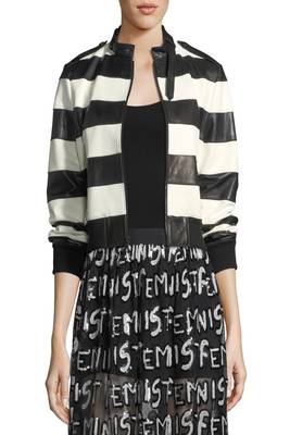 women's black lambskin leather biker jacket classic moto zip style modern distinctive 2