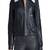 Womens genuine lambskin black leather motorcycle slim fit designer ladies biker jacket-cl-w386