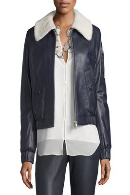 women's black lambskin leather biker jacket classic moto zip style modern deluxe 1