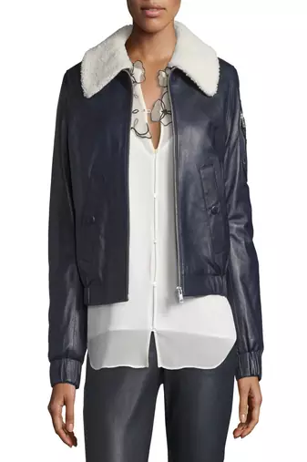 women's black lambskin leather biker jacket classic moto zip style modern deluxe