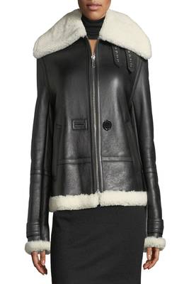 women's black lambskin leather biker jacket classic moto zip style modern select 1