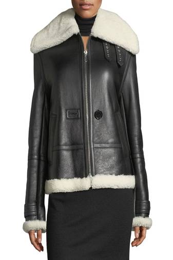 Womens genuine lambskin black leather motorcycle slim fit designer ladies biker jacket-cl-w389