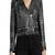 Womens genuine lambskin black leather motorcycle slim fit designer ladies biker jacket-cl-w394