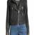 Womens genuine lambskin black leather motorcycle slim fit designer ladies biker jacket-cl-w395