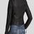 Womens genuine lambskin black leather motorcycle slim fit designer ladies biker jacket-cl-w398