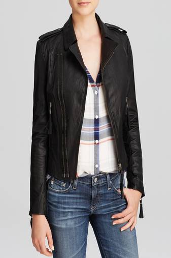 Womens genuine lambskin black leather motorcycle slim fit designer ladies biker jacket-cl-w398