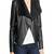 Womens genuine lambskin black leather motorcycle slim fit designer ladies biker jacket-cl-w400