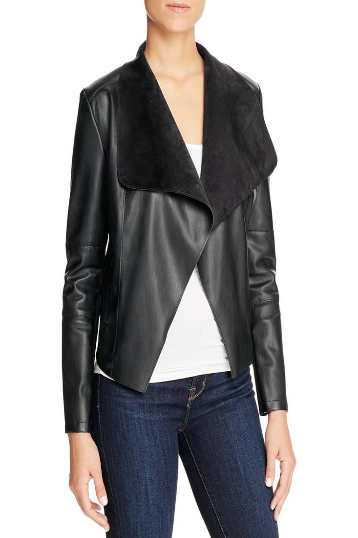 Womens genuine lambskin black leather motorcycle slim fit designer ladies biker jacket-cl-w400