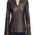 Womens genuine lambskin brown leather motorcycle slim fit designer ladies biker jacket-cl-w401