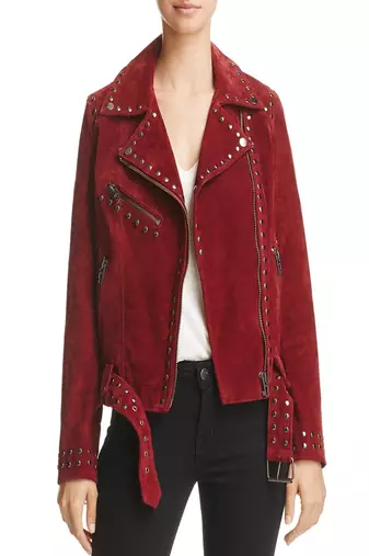 Womens genuine lambskin red leather motorcycle slim fit designer ladies biker jacket-cl-w402