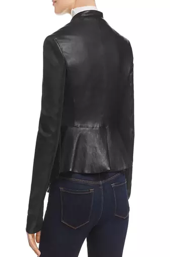 women's black lambskin leather biker jacket classic moto zip style stylish exclusive