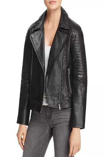 Womens genuine lambskin black leather motorcycle slim fit designer ladies biker jacket-cl-w405