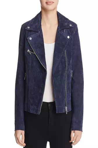 Womens genuine lambskin blue leather motorcycle slim fit designer ladies biker jacket-cl-w408