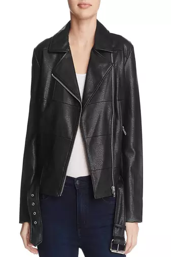 Womens genuine lambskin black leather motorcycle slim fit designer ladies biker jacket-cl-w409