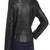 Womens genuine lambskin black leather motorcycle slim fit designer ladies biker jacket-cl-w409