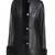 Womens genuine lambskin black leather motorcycle slim fit designer ladies fur coat-cl-w410